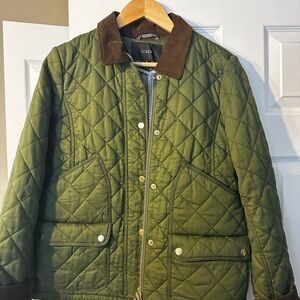 J. Crew Men's Green Quilted Jacket